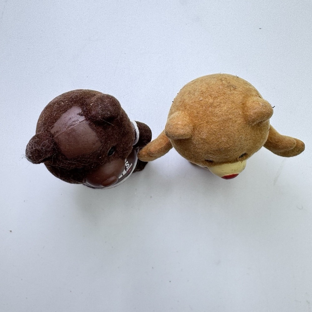 (2) Vtg Mars Flocked Fuzzy Teddy Bear Plain M&Ms + Snickers‎ Candy Collectible - Picture 2 of 7